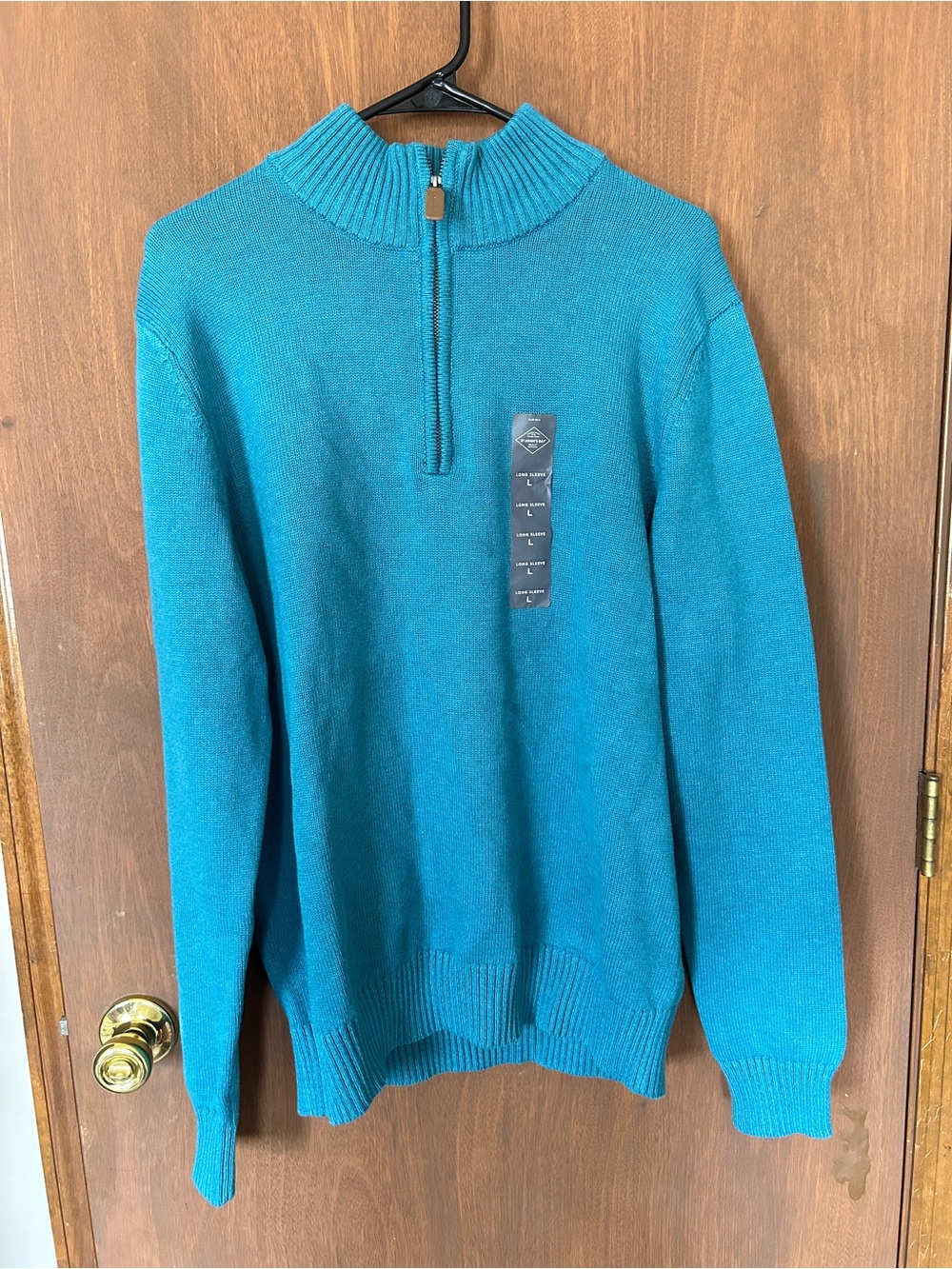 NWT St. John’s Bay Quarter-Zip Sweater in Teal